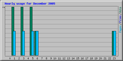Hourly usage for December 2005